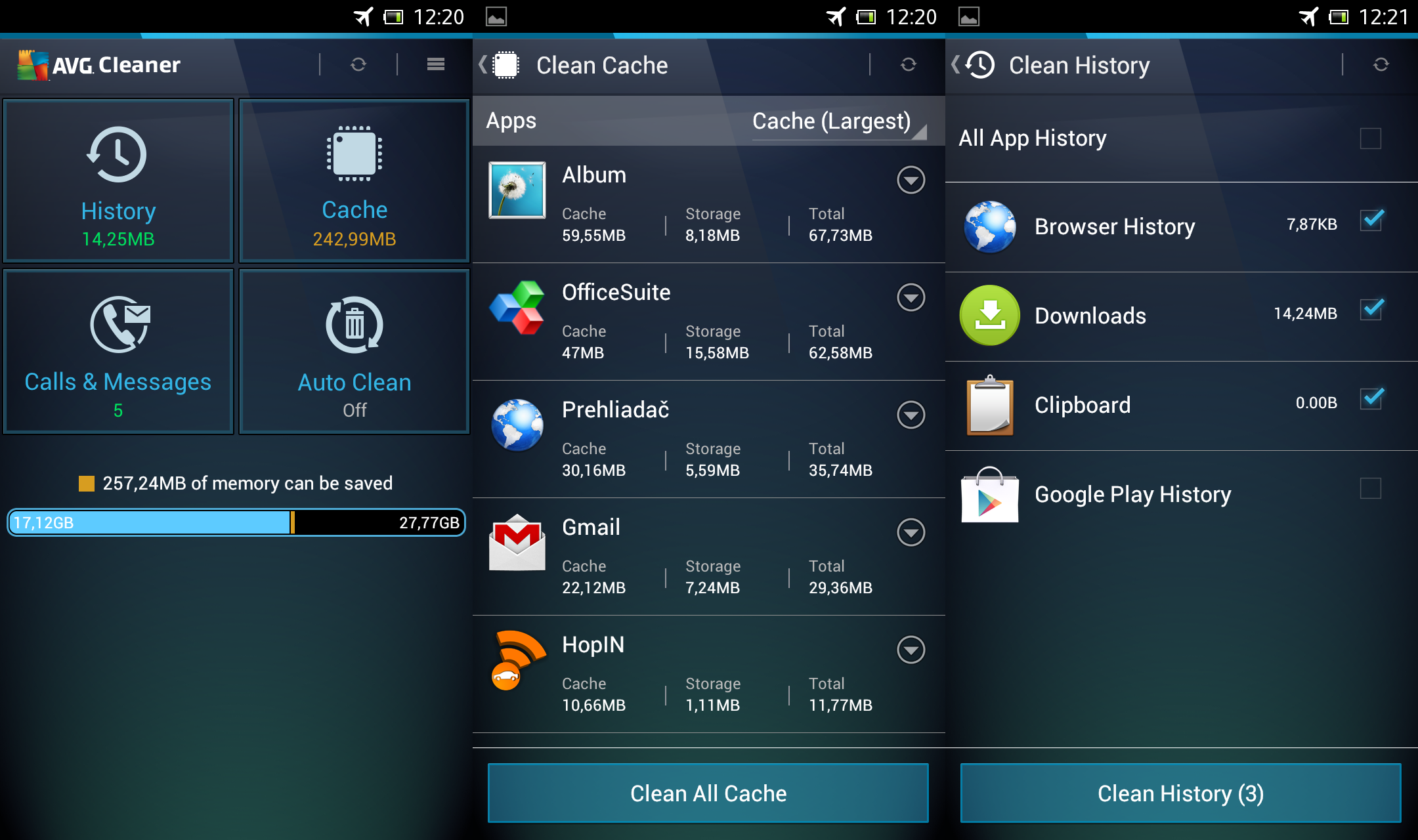 AVG Memory & Cache Cleaner